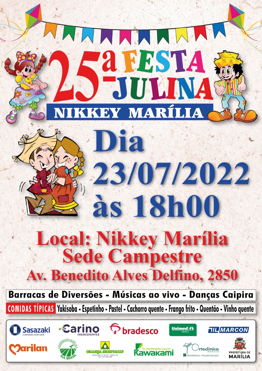 25ª Festa Julina do NIKKEY MARILIA foi sucesso de publico no último sábado